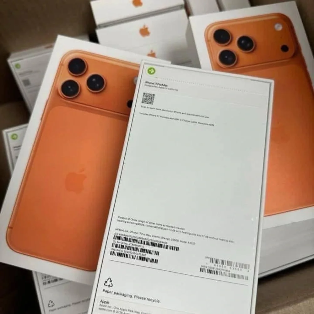 Apple iPhone in Vibrant Orange and Sleek Black